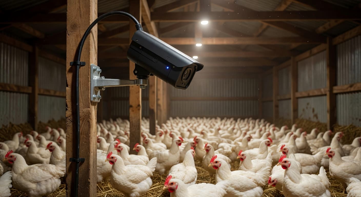 VisualIQ camera installed in poultry house